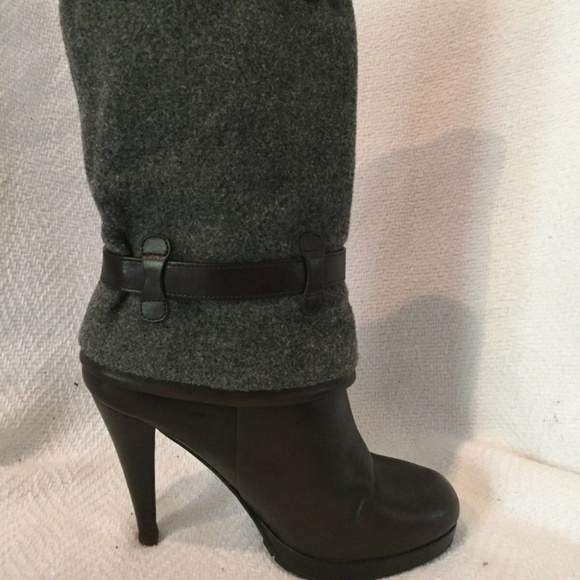 Cole Haan Kennedy Wool Felt High Heel Boots 5 B - Picture 2 of 8